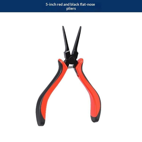 Mini fladtang bærbart håndværktøj til smykkefremstilling DIY black-red
