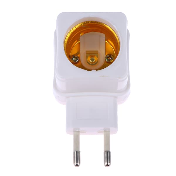 1kpl E27 Socket Lamp Polt Adapter Valkoinen LED-valo Lamppu Polttimot Soc White