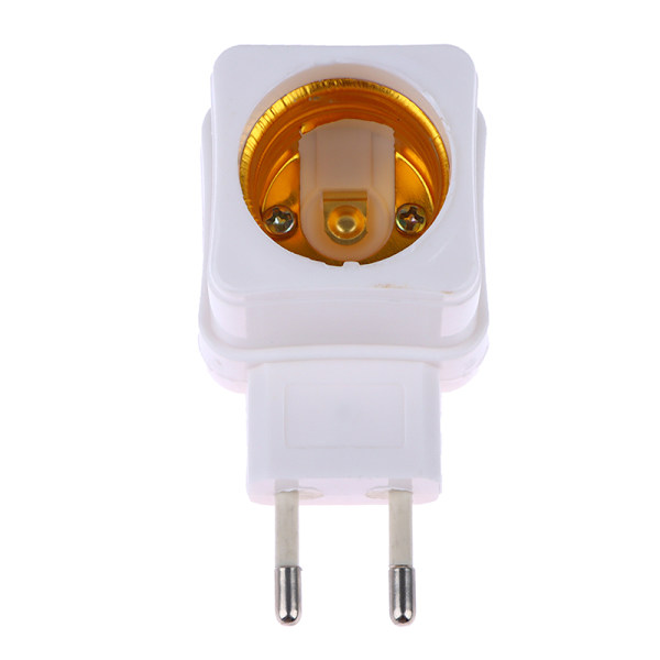 1Pc E27 Sokkel Lampe Pære Adapter White LED Light Lamp Bulbs Soc White