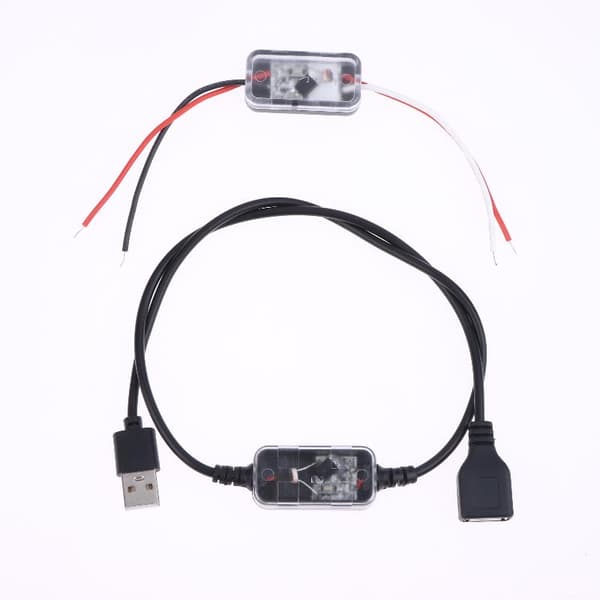 1 sett 5V USB lysstyrt sensorbryter 12V24V korridor Aut Black USB