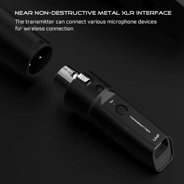 Trådløst mikrofonsender-mottakersystem XLR-adapter for A