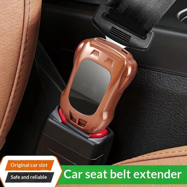 Bilbelteforlenger i legering, setebeltelås, spenneplugg, bilsete Orange 1pcs