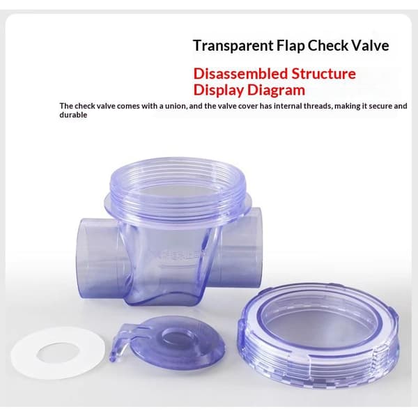 Transparent PVC-ventil rörlig antirefluxventil för att förhindra återflöde C