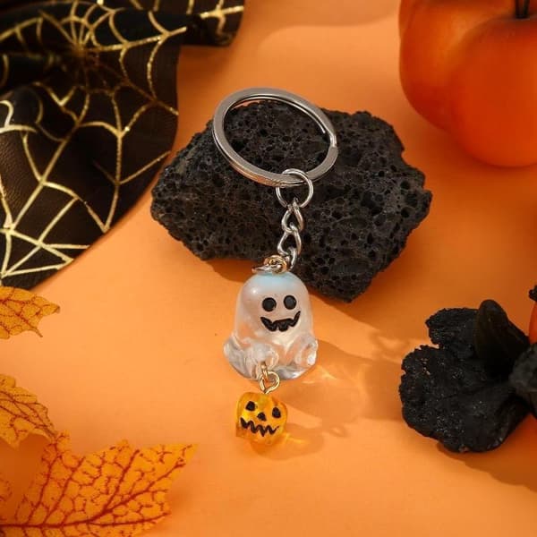 Lysande Spöke Nyckelring Halloween Liten Glödande Drivande Flaska Ado A2