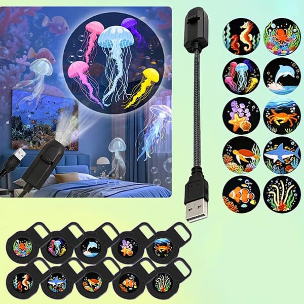 1Set USB-driven Galaxy Starry Sky Projektorlampa Takvägg A6
