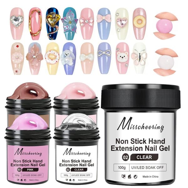 100g Solid Gel Builder For Nails 3D Hard Gel Non-Stick Hand For Clear