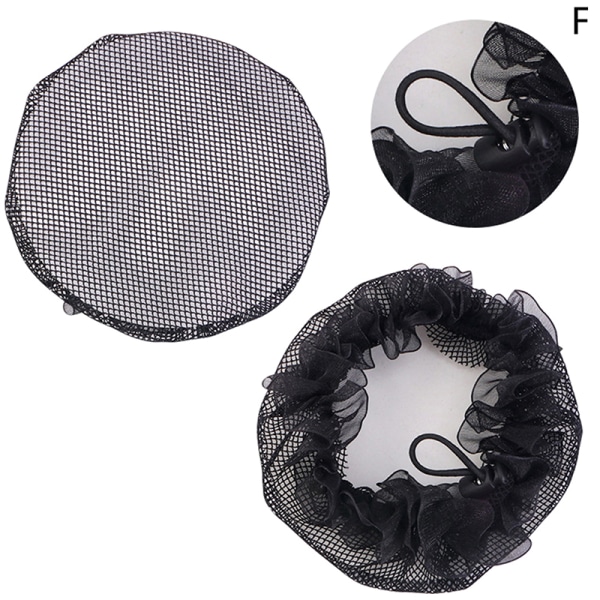 Lite hull Svart Elastisk Mesh Snood Hair Net Bun Cover for Ball F