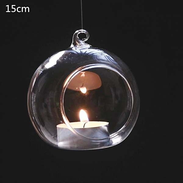 Rund bubbla hängande klar glas terrarium luft  Tealight ljus 10厘米直径