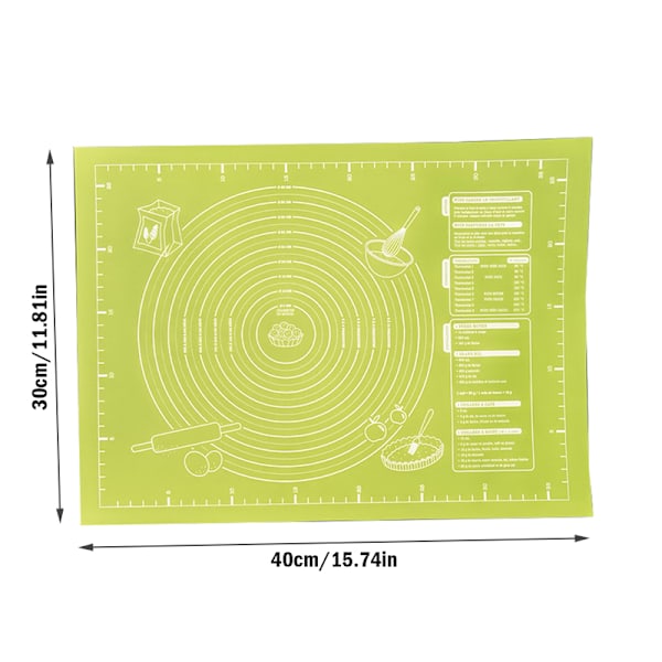Silikonkakeark Liner Stekeplate Non Stick Rullende Deig P Purple 40*50cm
