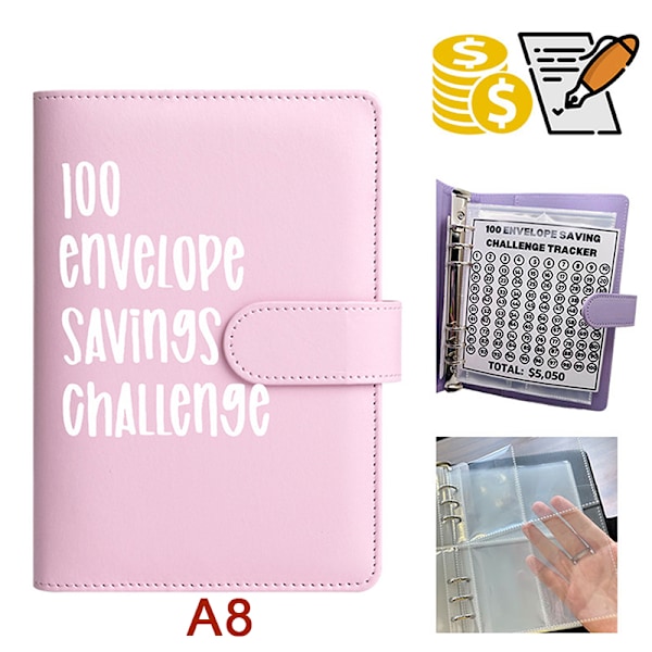 100 kuvert udfordring mappe par udfordring begivenhed notesblok Sa A8