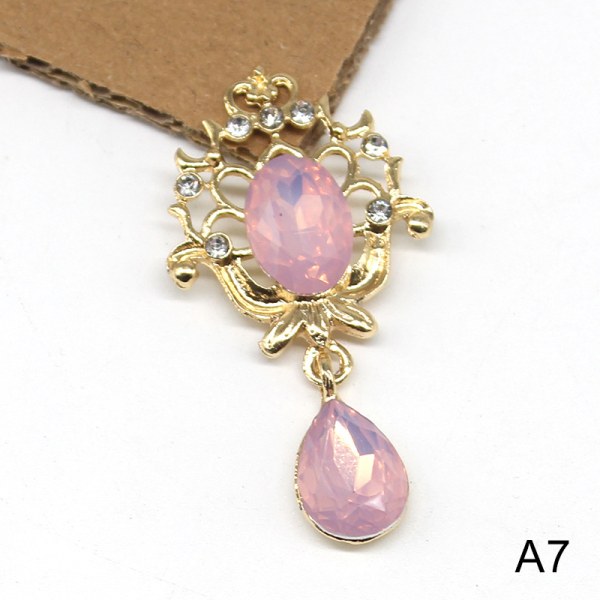 DIY Alloy Rhinestones Anheng Brosjer Knapper For Party Festiv A7