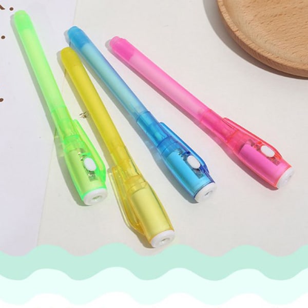 4 stk/sett Magisk penn pengeverifiseringspenn LED UV usynlig ed7e | Fyndiq