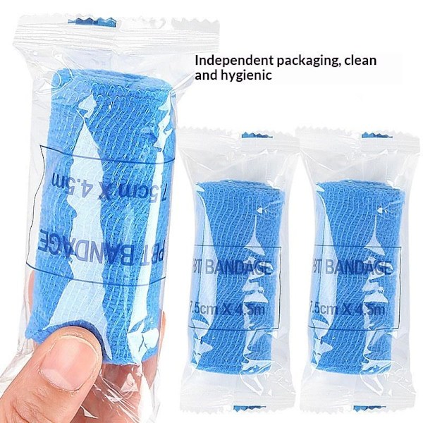 Elastisk Bandage Gasbinda Andningsbar Kompression Rullad Sträck B3