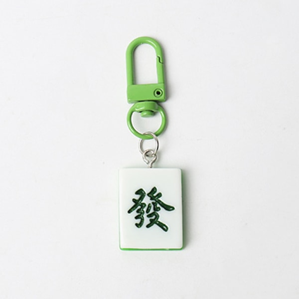 Creative Style Mahjong Pendant nøglering bil nøglering mænd Keyc Green