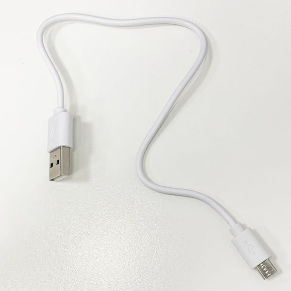 30 cm:n USB latauskaapeli matkapuhelinjohto Android Bluethood-c:lle White
