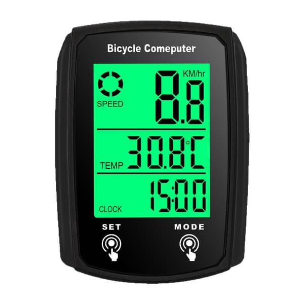 Cykel Kablet Speedometer USB Lysende LCD Kilometertæller Til Landevej Mo Red