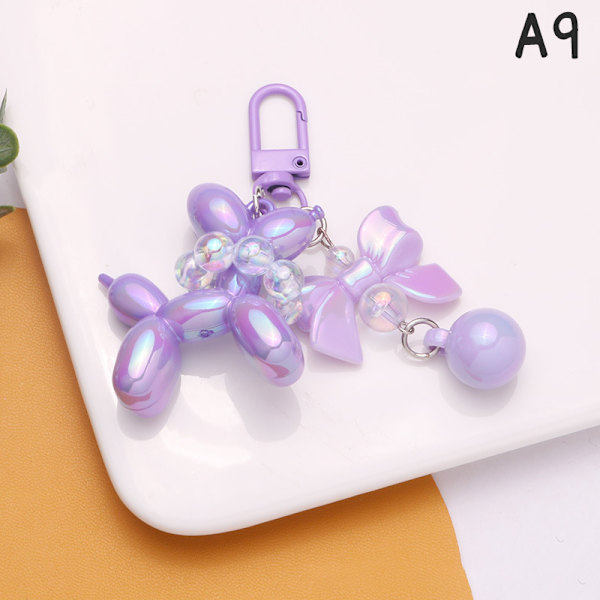Muoti Stereo ja Heart Balloon Dog Avaimenperä Avaimenperä Crea A9