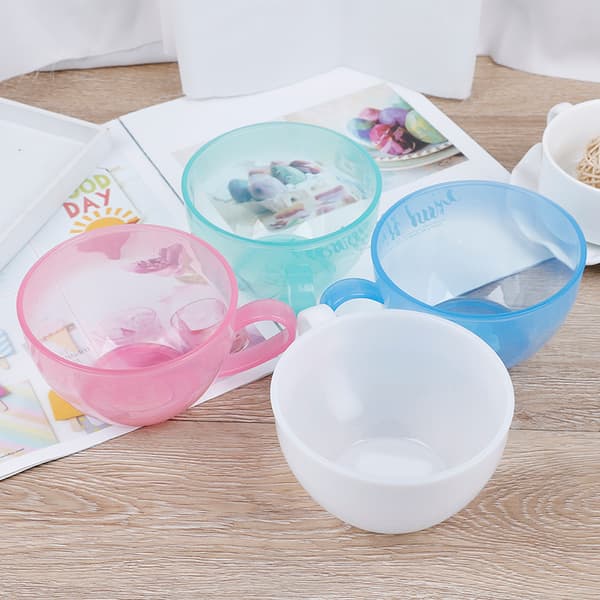Färgglad plastskål för bakning och matlagning 4 st White