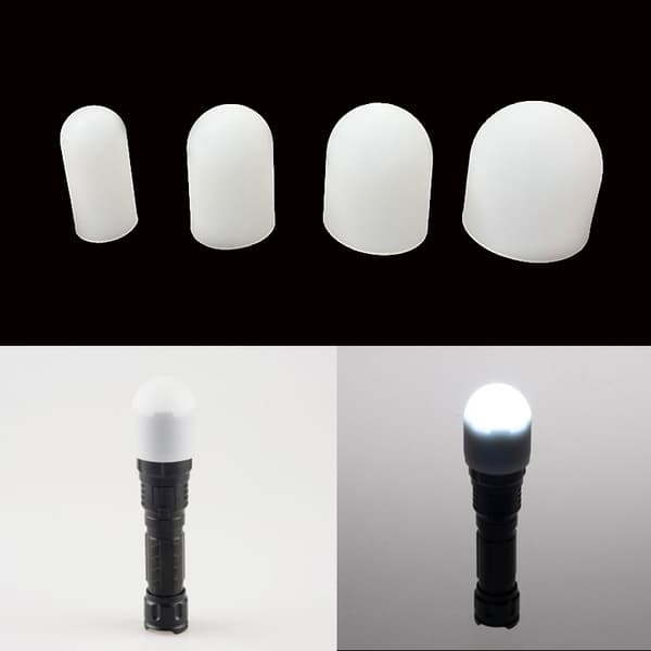Silikon Elastisk lommelykt Diffuser Lampeskjerm Lampeskjerm Flash Φ35*Φ32*45