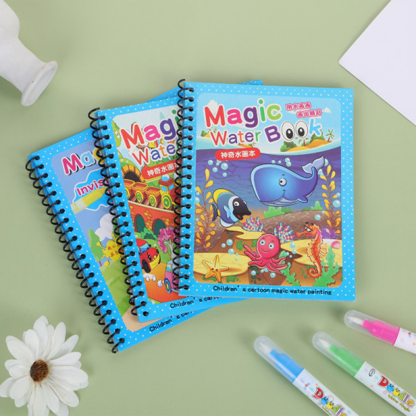 Magisk bog Vand Montessori Legetøj Malebog Magic Water Dr A8