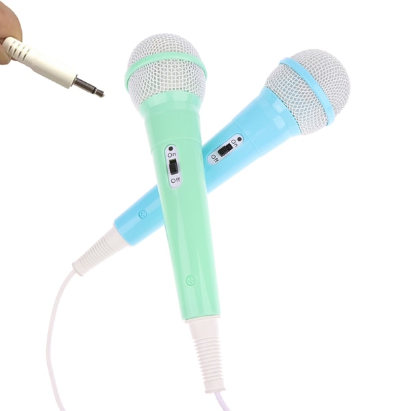 Kablet mikrofon 3,5 mm jack lettvekts sangmekanisme Home Ki Sky blue