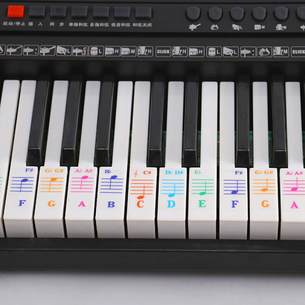 Läpinäkyvät Piano Keyboard Tarrat 88 Key Irrotettava Musiikki