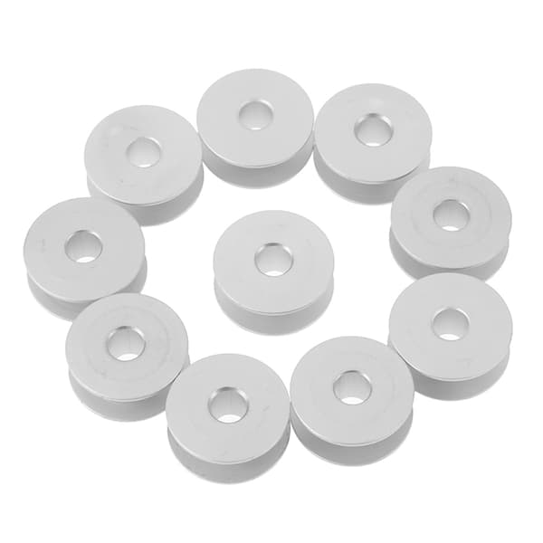 10 stk. 21mm industrielle aluminiumspole til Singer Brother Sewin