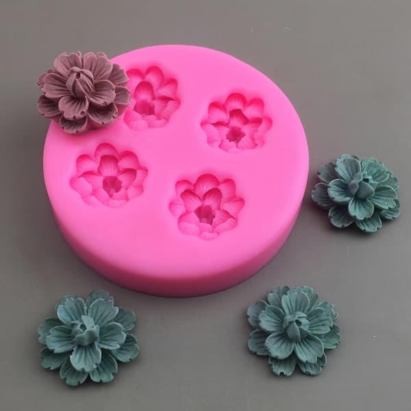 1 stk. Kirsebærblomstferskenblomst Silikonform DIY Kakedekor B A