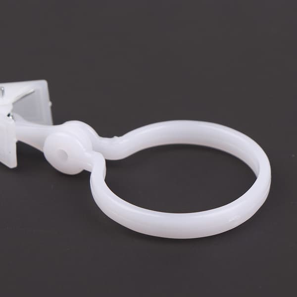 10 stk. plastgardinklips i hvitt