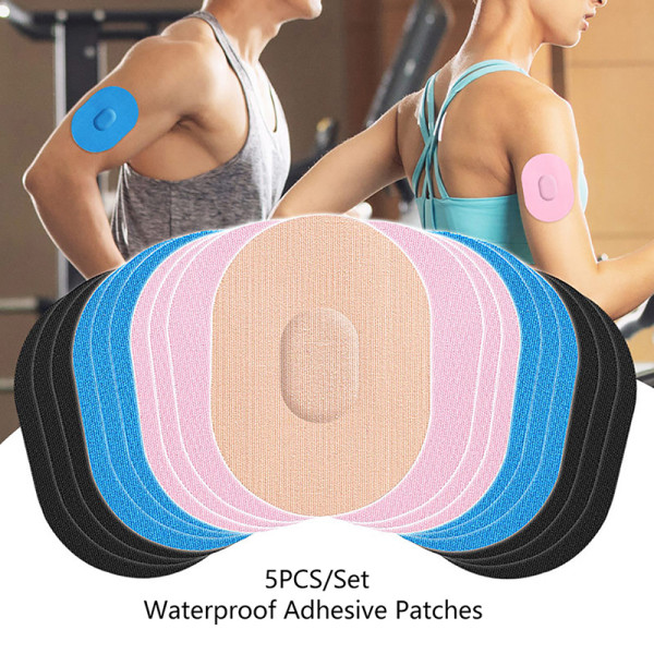 5 STK/sæt sensordæksler Vandtætte selvklæbende patches Sensor CGM P Pink