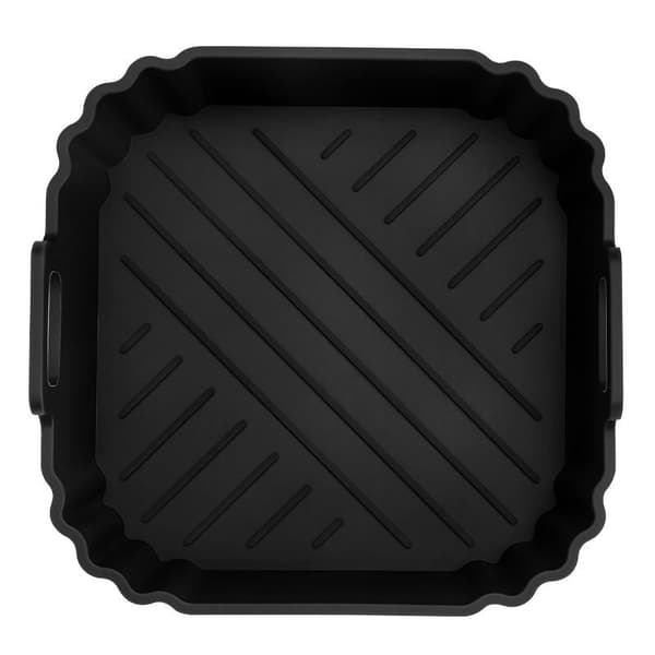 Silikon Air Fryer Bakform Bricka Foder Återanvändbar Non-stick Gray