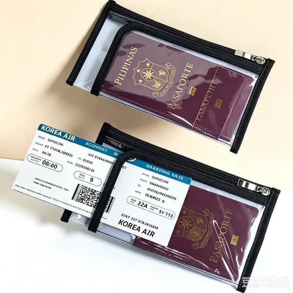 Pas- og billetmappe Premium Klar PVC Vandtæt Multi Col A2