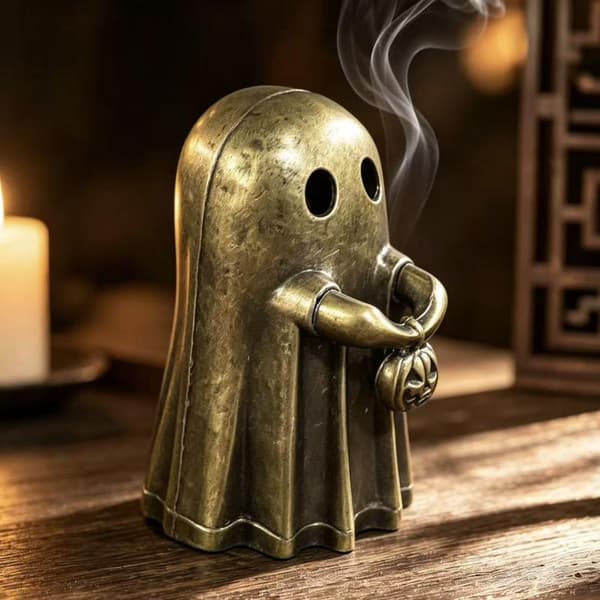 Ainutlaatuinen aavekurpitsan suitsukepidike Halloween-kodinsisustus