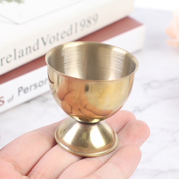 Kokte eggekopper i rustfritt stål Stand Rack Egg Holder Egg Hold Gold