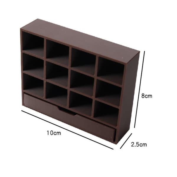 1/12 Dockskåp Förvaringsskåp Displayställ Modell Dockskåp Päls Black