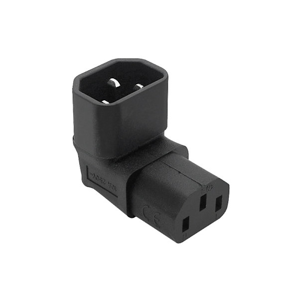 10A 3Pin IEC-stik nede OP 90 vinklet IEC 320 C14 han til C1 A3