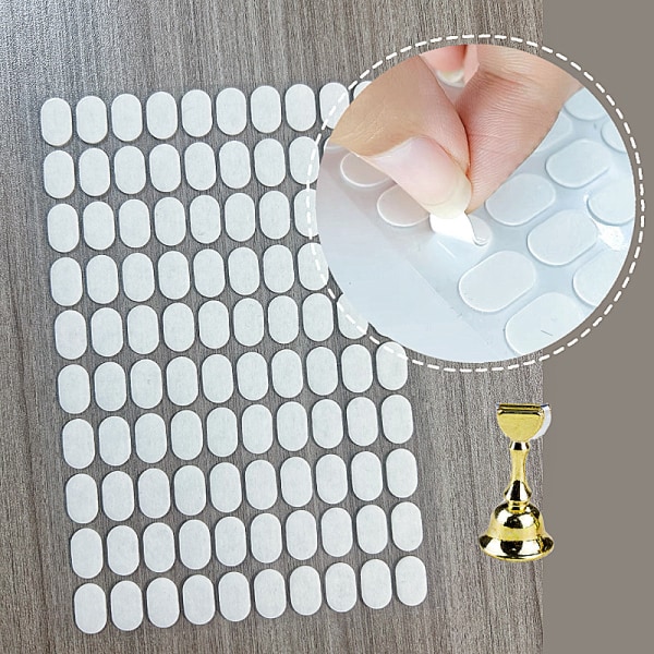 Nail Practice Stand Holder Sticker Nail Stand Dobbeltsidet tape