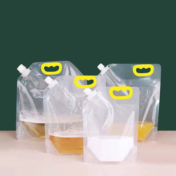 1 st 1/1,5/2,5/5/10L Återanvändbara Genomskinliga Drickpåsar Dryckeskolvar M（2.5L）