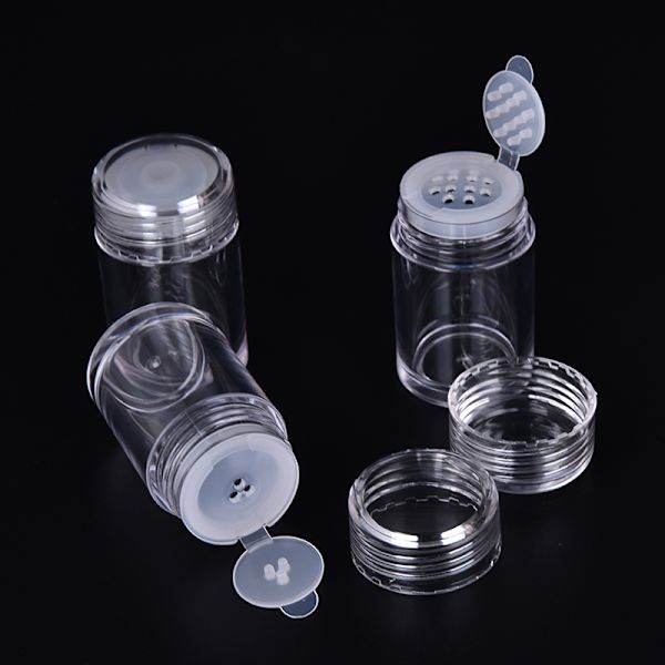 1 stk. 10 ml tomme kosmetiske sigte løs pudderkrukker beholder skrue 12 Hole