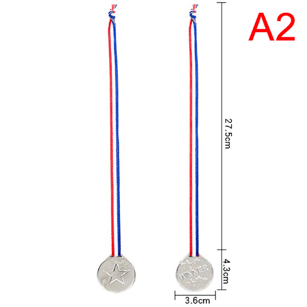 Children Gold Plastic Winners Medals Sports Day Party Bag Prize A2