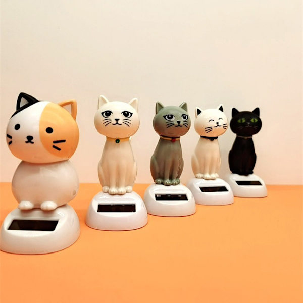 Solar Dancing Toy e Cat Solcelledrevet Swinging Cat Dashboard Eller A