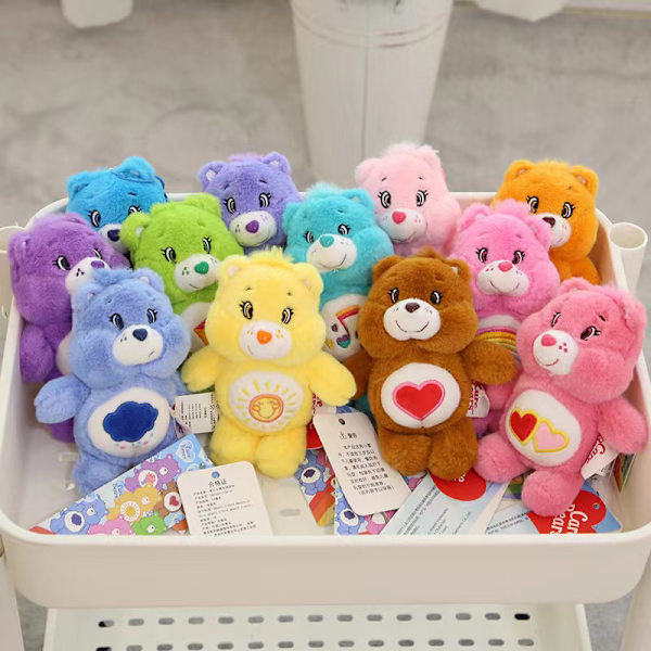 Love Heart Bear Cartoon Plysch Uppstoppad Docka hänge Nyckelring Gif A10