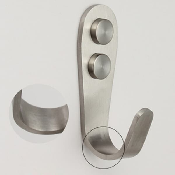 1 stk. dørkrog i rustfrit stål til køkken, skab, tøjstativ, arrangør 3.0cm