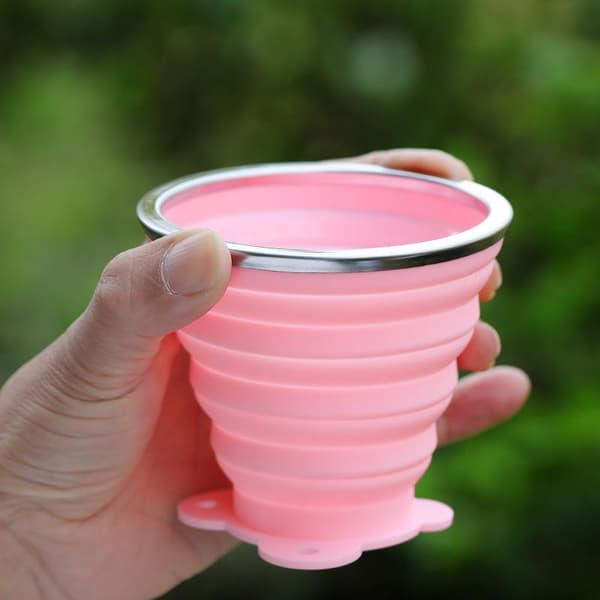 180ML Bärbar Silikon Vikbar Vattenkopp Värmebeständig Vikbar B1