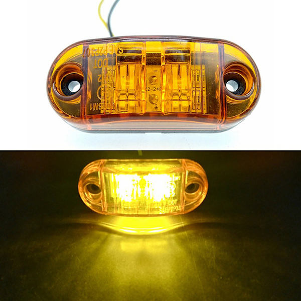 1 STK LED-sidemarkeringslys Advarselsbaglygter Auto billys Yellow