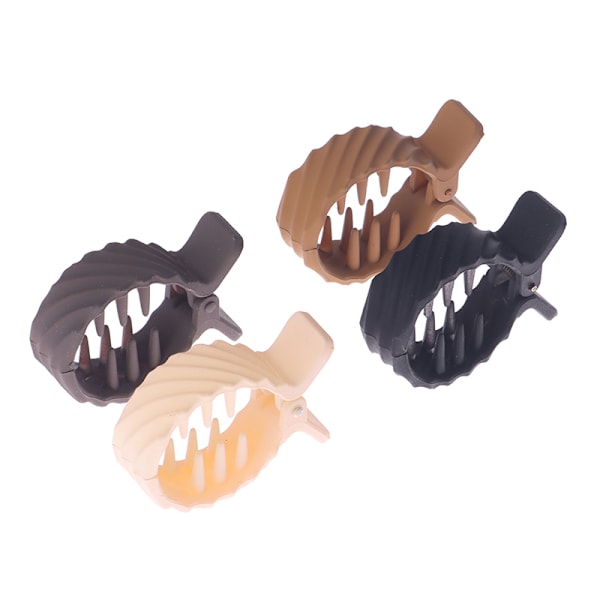 1 St. Hög hästsvans Fixed Claw Clip Rund hårnål Kvinna Rygg Hea Black