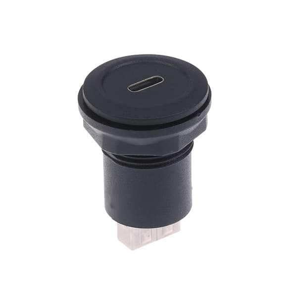 USB C naaras-USB A naarasliitin pyöreä uppoasennus