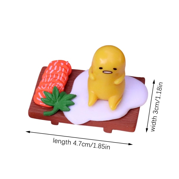 Anime Gudetama Æggeblomme Dukke Ornament Kawaii Tegneserie Dovne Æg Dukke