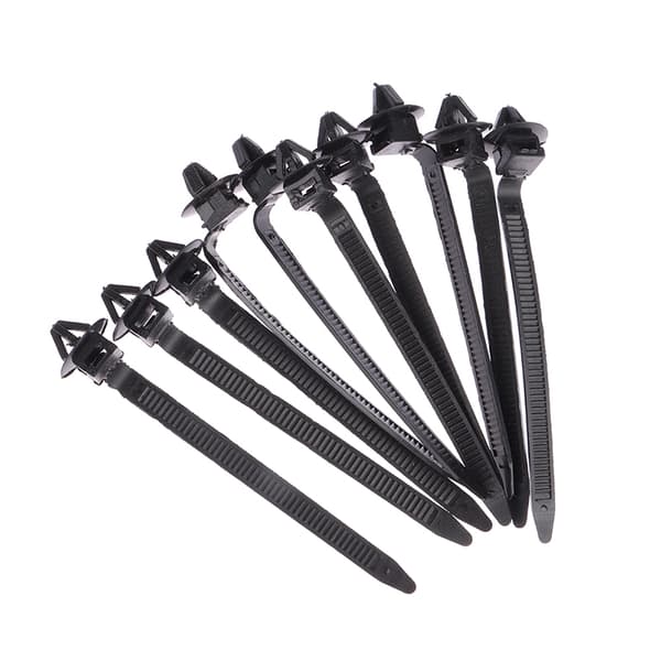 10 st Bil Nylon Tie Wrap Kabel Fasta fästelement Clips Kabel Snabb