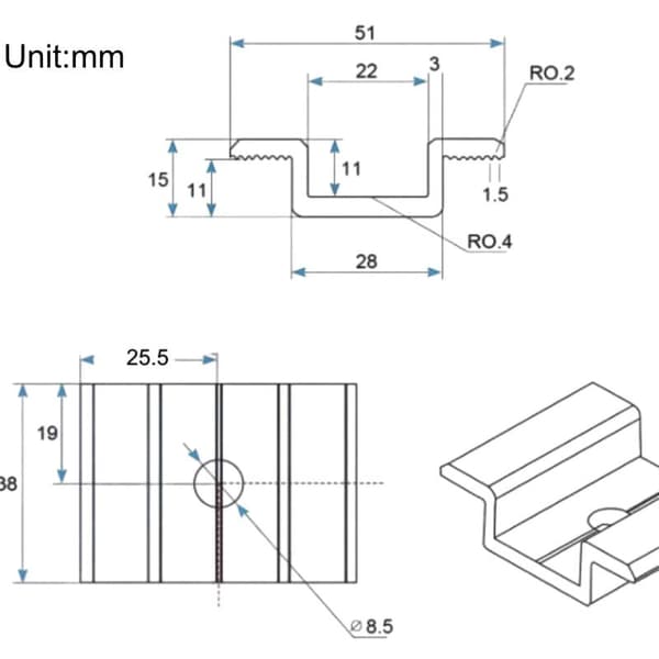 4/12 stk. solpanel midterklemmer fotovoltaisk panelbeslag PV Pa 4PCS